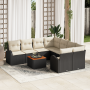 Conjunto de Sofás de Jardín  de 9 Piezas con Cojines Negro Poliratán Acacia | Foro24.es | Tu tienda online para hogar, jardín y más Foro24.es