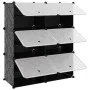 Zapatero PP negro 84,5x31x93,5 cm de vidaXL, Zapateros y organizadores de calzado - Ref: Foro24-340566, Precio: 41,02 €, Desc...