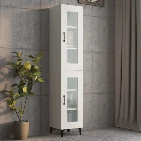 Glossy white hanging wall cabinet 34.5x34x90 cm by vidaXL, Sideboards - Ref: Foro24-812462, Price: 63,75 €, Discount: %
