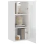 Glänzend weißer Hängeschrank 34,5x34x90 cm von vidaXL, Sideboards - Ref: Foro24-812462, Preis: 63,62 €, Rabatt: %