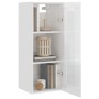 Glänzend weißer Hängeschrank 34,5x34x90 cm von vidaXL, Sideboards - Ref: Foro24-812462, Preis: 62,15 €, Rabatt: %