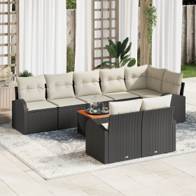 Conjunto de Sofás de Jardín de 9 piezas con