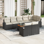 Conjunto de Sofás de Jardín de 9 piezas con Cojines Negro Poliratán Acacia | Foro24.es | Tu tienda online para hogar, jardín y más Foro24.es