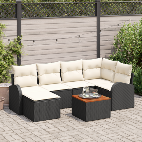 Conjunto de Sofás de Jardín de 7 Piezas con