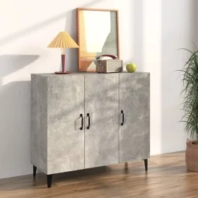 Concrete gray engineered wood sideboard 90x34x80 cm by vidaXL, Sideboards - Ref: Foro24-812505, Price: 91,39 €, Discount: %