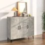 Concrete gray engineered wood sideboard 90x34x80 cm by vidaXL, Sideboards - Ref: Foro24-812505, Price: 91,39 €, Discount: %