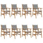 Garden chairs 8 units solid acacia wood by vidaXL, Garden chairs - Ref: Foro24-3096601, Price: 468,96 €, Discount: %