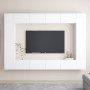 8-teiliges TV-Schrankset aus weißer Spanplatte von vidaXL, TV-Möbel - Ref: Foro24-3078670, Preis: 454,67 €, Rabatt: %