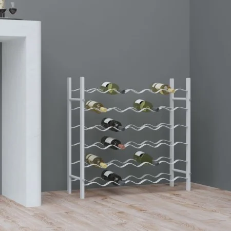 White metal wine rack for 36 bottles by vidaXL, Wine racks - Ref: Foro24-340910, Price: 70,72 €, Discount: %