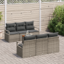 Juego de Sofá de Jardín de 7 Piezas con Cojines Gris Poliratán Acacia de , Sofás de exterior - Ref: Foro24-3356319, Precio: 5...