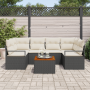 Conjunto de Sofás de Jardín de 7 Piezas con Cojines Negro Poliratán Acacia | Foro24.es | Tu tienda online para hogar, jardín y más Foro24.es