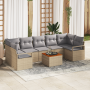 Conjunto de Sofá de Jardín de 8 Piezas con Cojines Beige Ratán Sintético Acacia de , Sofás de exterior - Ref: Foro24-3356341,...