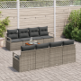 Juego de Sofá de Jardín de 9 Piezas con Cojines Gris Poliratán Acacia de , Sofás de exterior - Ref: Foro24-3356347, Precio: 5...