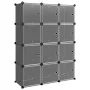 Cube shelving with 12 compartments and black PP doors by vidaXL, Shoe racks and shoe organizers - Ref: Foro24-340556, Price: ...