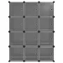 Cube shelving with 12 compartments and black PP doors by vidaXL, Shoe racks and shoe organizers - Ref: Foro24-340556, Price: ...
