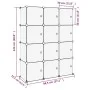 Cube shelving with 12 compartments and black PP doors by vidaXL, Shoe racks and shoe organizers - Ref: Foro24-340556, Price: ...