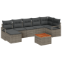 Conjunto de Sofá de Jardín de 8 Piezas con Cojines Ratan Poliéster Gris Acacia by , Outdoor sofas - Ref: Foro24-3356403, Pric...