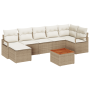 Juego de Sofá de Jardín de 8 Piezas con Cojines Beige Poliratán Acacia by , Outdoor sofas - Ref: Foro24-3356405, Price: 561,0...