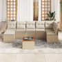 Juego de Sofá de Jardín de 8 Piezas con Cojines Beige Poliratán Acacia by , Outdoor sofas - Ref: Foro24-3356405, Price: 561,0...