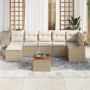 Juego de Sofá de Jardín de 8 Piezas con Cojines Beige Polirratán Acacia by , Outdoor sofas - Ref: Foro24-3356531, Price: 570,...