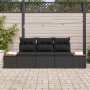 Set de Sofás de Jardín con Cojines Negro Poliratán Acacia de , Sofás de exterior - Ref: Foro24-3356683, Precio: 278,82 €, Des...