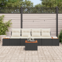 Conjunto de Sofás de Jardín de 5 Piezas con Cojines Negro Poliratán Acacia de , Sofás de exterior - Ref: Foro24-3356687, Prec...