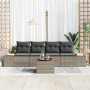 Conjunto de Sofá de Jardín de 5 Piezas con Cojines Gris Poliratán Acacia de , Sofás de exterior - Ref: Foro24-3356689, Precio...