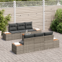 Juego de Sofás de Jardín de 7 Piezas con Cojines Ratán Gris Poliratán Acacia von , Outdoor-Sofas - Ref: Foro24-3356699, Preis...