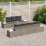 Conjunto de Sofás de Jardín de 8 Piezas con Cojines Gris Poliratán Acacia de , Sofás de exterior - Ref: Foro24-3356709, Preci...