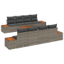 Conjunto de Sofá de Jardín de 9 Piezas con Cojines Gris de Poliratán Acacia by , Outdoor sofas - Ref: Foro24-3356719, Price: ...