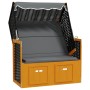 Strandkorb Stuhlhimmel synthetisches Rattanholz schwarz anthrazit von vidaXL, Liegen - Ref: Foro24-318658, Preis: 293,38 €, R...