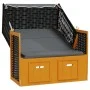 Silla Strandkorb dosel ratán sintético madera negro antracita de vidaXL, Tumbonas - Ref: Foro24-318658, Precio: 288,05 €, Des...