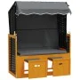 Silla Strandkorb dosel ratán sintético madera negro antracita de vidaXL, Tumbonas - Ref: Foro24-318658, Precio: 288,05 €, Des...