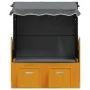 Strandkorb chair canopy synthetic rattan wood black anthracite by vidaXL, Loungers - Ref: Foro24-318658, Price: 288,05 €, Dis...