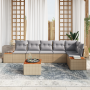 Juego de Sofás de Jardín de 7 piezas con cojines Beige Poliratán Acacia de , Sofás de exterior - Ref: Foro24-3356770, Precio:...
