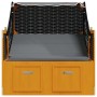 Strandkorb chair canopy synthetic rattan wood black anthracite by vidaXL, Loungers - Ref: Foro24-318658, Price: 293,38 €, Dis...