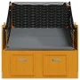 Strandkorb chair canopy synthetic rattan wood black anthracite by vidaXL, Loungers - Ref: Foro24-318658, Price: 288,05 €, Dis...