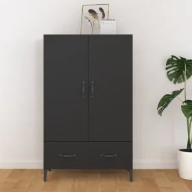 Black engineered wood sideboard 70x31x115 cm by vidaXL, Sideboards - Ref: Foro24-812538, Price: 81,52 €, Discount: %