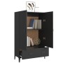 Aparador de madera de ingeniería negro 70x31x115 cm de vidaXL, Aparadores - Ref: Foro24-812538, Precio: 82,64 €, Descuento: %