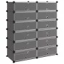 Zapatero PP negro 94,5x36,5x106 cm de vidaXL, Zapateros y organizadores de calzado - Ref: Foro24-340563, Precio: 68,06 €, Des...
