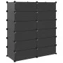 Zapatero PP negro 94,5x36,5x106 cm de vidaXL, Zapateros y organizadores de calzado - Ref: Foro24-340563, Precio: 68,06 €, Des...