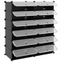 Black PP shoe rack 94.5x36.5x106 cm by vidaXL, Shoe racks and shoe organizers - Ref: Foro24-340563, Price: 69,43 €, Discount: %