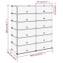 Black PP shoe rack 94.5x36.5x106 cm by vidaXL, Shoe racks and shoe organizers - Ref: Foro24-340563, Price: 69,43 €, Discount: %