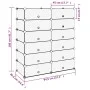 Zapatero PP negro 94,5x36,5x106 cm de vidaXL, Zapateros y organizadores de calzado - Ref: Foro24-340563, Precio: 68,06 €, Des...