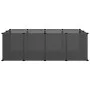 Käfig für Kleintiere, schwarzes PP und Stahl, 144 x 74 x 46,5 cm von vidaXL, Käfige und Lebensräume für Kleintiere - Ref: For...