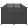 Käfig für Kleintiere, schwarzes PP und Stahl, 144 x 74 x 46,5 cm von vidaXL, Käfige und Lebensräume für Kleintiere - Ref: For...
