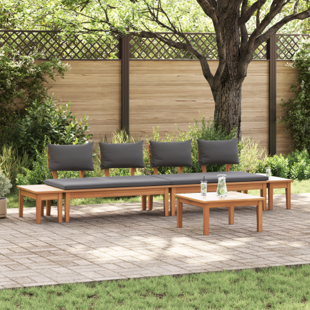 Juego de Comedor de Jardín de 5 Piezas de Madera Sólida de Teak de , Sofás modulares de exterior - Ref: Foro24-3356873, Preci...