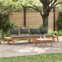 Juego de Comedor de Jardín de 5 Piezas de Madera Sólida de Teak de , Sofás modulares de exterior - Ref: Foro24-3356873, Preci...