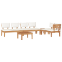 Juego de Comedor de Jardín de 5 Piezas con Cojines Madera Maciza Teak | Foro24.es | Tu tienda online para hogar, jardín y más Foro24.es