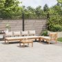 Juego de Comedor de Jardín de 5 Piezas con Cojines Madera Maciza Teak | Foro24.es | Tu tienda online para hogar, jardín y más Foro24.es